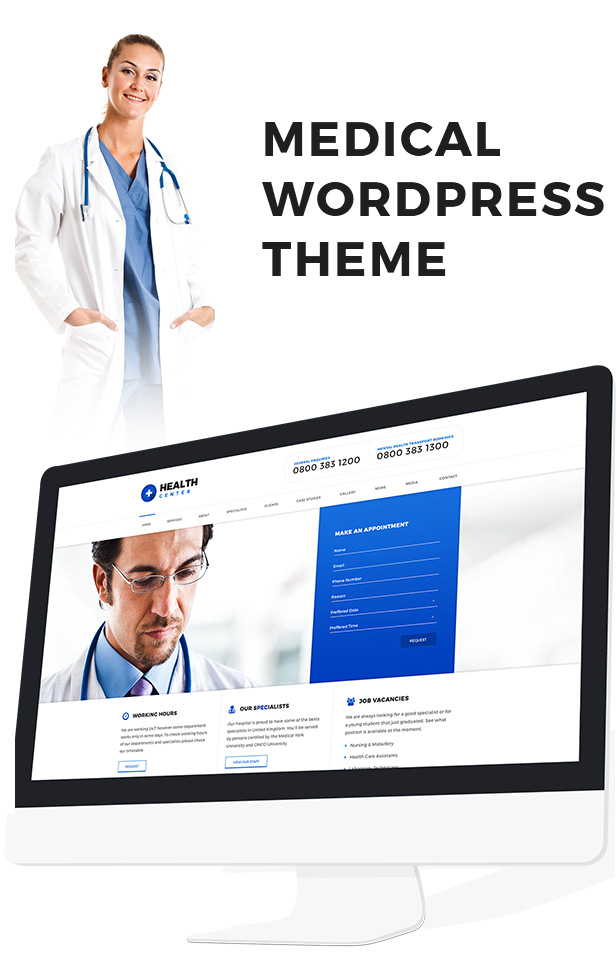 HealthCenter Medical WordPress Theme