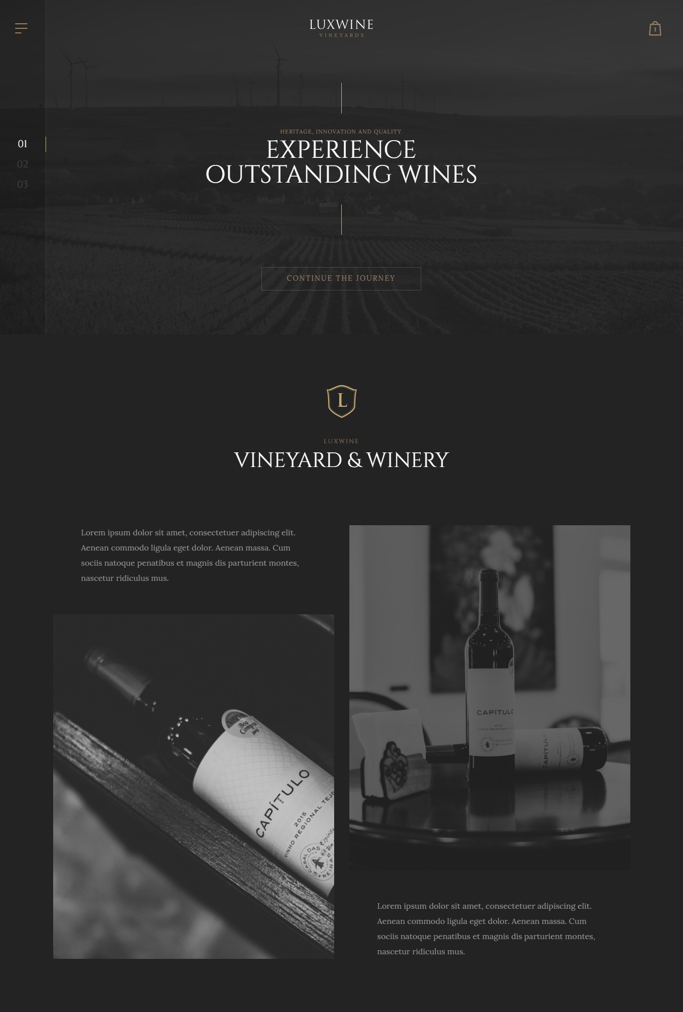 Luxwine homepage style 1